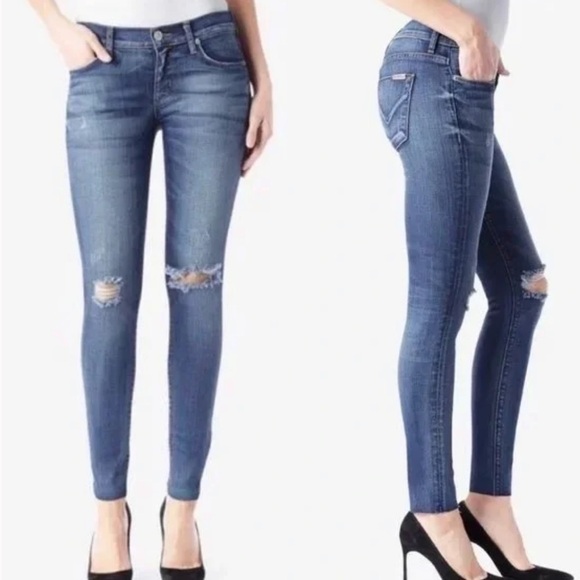 Hudson Krista Super Skinny Distressed Jeans Size 30 - Picture 1 of 8